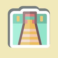 Sticker Tunnel. related to Train Station symbol. simple design illustration vector