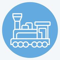 icono motor. relacionado a tren estación símbolo. azul ojos estilo. sencillo diseño ilustración vector