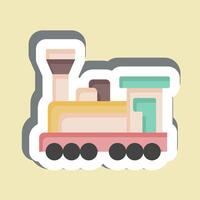 Sticker Engine. related to Train Station symbol. simple design illustration vector