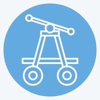 Icon Pump Trolley. related to Train Station symbol. blue eyes style. simple design illustration vector