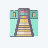 Icon Tunnel. related to Train Station symbol. doodle style. simple design illustration vector