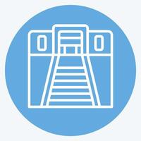 icono túnel. relacionado a tren estación símbolo. azul ojos estilo. sencillo diseño ilustración vector
