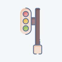Icon Train Traffic. related to Train Station symbol. doodle style. simple design illustration vector
