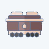 Icon Freight Car. related to Train Station symbol. doodle style. simple design illustration vector