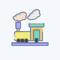 Icon Train Smoke. related to Train Station symbol. doodle style. simple design illustration vector