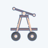 Icon Pump Trolley. related to Train Station symbol. doodle style. simple design illustration vector