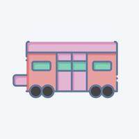 Icon Train Coach. related to Train Station symbol. doodle style. simple design illustration vector