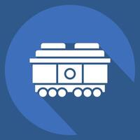 Icon Freight Car. related to Train Station symbol. long shadow style. simple design illustration vector