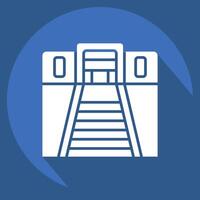 Icon Tunnel. related to Train Station symbol. long shadow style. simple design illustration vector