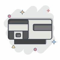 icono tren. relacionado a tren estación símbolo. cómic estilo. sencillo diseño ilustración vector
