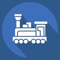 Icon Engine. related to Train Station symbol. long shadow style. simple design illustration vector