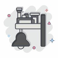 Icon Train Bell. related to Train Station symbol. comic style. simple design illustration vector
