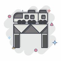 icono puente terminado el río tren. relacionado a tren estación símbolo. cómic estilo. sencillo diseño ilustración vector