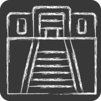 icono túnel. relacionado a tren estación símbolo. tiza estilo. sencillo diseño ilustración vector