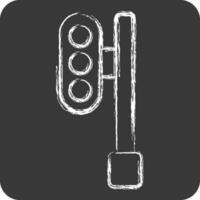 Icon Train Traffic. related to Train Station symbol. chalk Style. simple design illustration vector