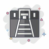 Icon Tunnel. related to Train Station symbol. comic style. simple design illustration vector