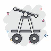 Icon Pump Trolley. related to Train Station symbol. comic style. simple design illustration vector