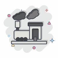 Icon Train Smoke. related to Train Station symbol. comic style. simple design illustration vector