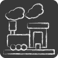 Icon Train Smoke. related to Train Station symbol. chalk Style. simple design illustration vector