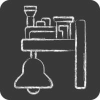 Icon Train Bell. related to Train Station symbol. chalk Style. simple design illustration vector