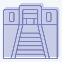 Icon Tunnel. related to Train Station symbol. two tone style. simple design illustration vector