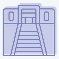 icono túnel. relacionado a tren estación símbolo. dos tono estilo. sencillo diseño ilustración vector