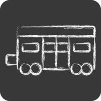 icono tren entrenador. relacionado a tren estación símbolo. tiza estilo. sencillo diseño ilustración vector