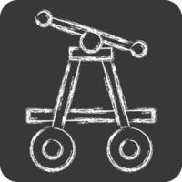 Icon Pump Trolley. related to Train Station symbol. chalk Style. simple design illustration vector