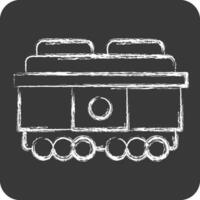 icono carga coche. relacionado a tren estación símbolo. tiza estilo. sencillo diseño ilustración vector