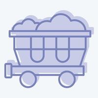 Icon Coal Wagon. related to Train Station symbol. two tone style. simple design illustration vector