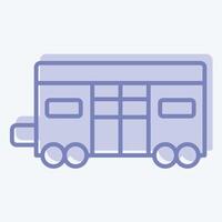 Icon Train Coach. related to Train Station symbol. two tone style. simple design illustration vector