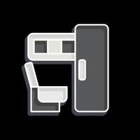 Icon Toilet On Train. related to Train Station symbol. glossy style. simple design illustration vector