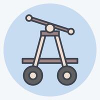 Icon Pump Trolley. related to Train Station symbol. color mate style. simple design illustration vector