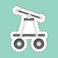 Sticker line cut Pump Trolley. related to Train Station symbol. simple design illustration vector