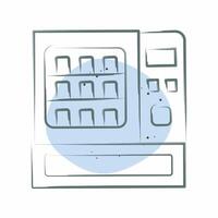 Icon Drinking Water Vending Machine. related to Train Station symbol. Color Spot Style. simple design illustration vector