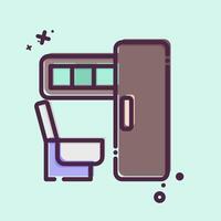 Icon Toilet On Train. related to Train Station symbol. MBE style. simple design illustration vector