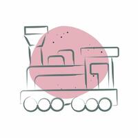 icono motor. relacionado a tren estación símbolo. color Mancha estilo. sencillo diseño ilustración vector