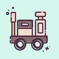 Icon Luggage Trolley. related to Train Station symbol. MBE style. simple design illustration vector