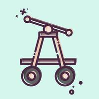 Icon Pump Trolley. related to Train Station symbol. MBE style. simple design illustration vector
