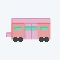 Icon Train Coach. related to Train Station symbol. flat style. simple design illustration vector