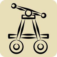 Icon Pump Trolley. related to Train Station symbol. hand drawn style. simple design illustration vector