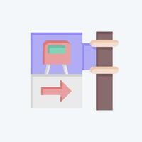 Icon Train Station. related to Train Station symbol. flat style. simple design illustration vector