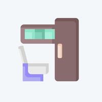 Icon Toilet On Train. related to Train Station symbol. flat style. simple design illustration vector