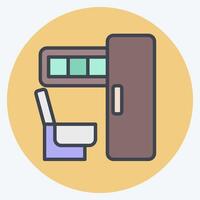 Icon Toilet On Train. related to Train Station symbol. color mate style. simple design illustration vector