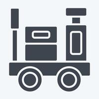 Icon Luggage Trolley. related to Train Station symbol. glyph style. simple design illustration vector