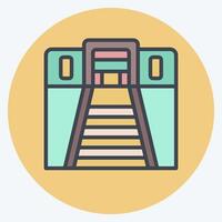Icon Tunnel. related to Train Station symbol. color mate style. simple design illustration vector