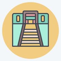 Icon Tunnel. related to Train Station symbol. color mate style. simple design illustration vector