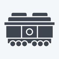 Icon Freight Car. related to Train Station symbol. glyph style. simple design illustration vector