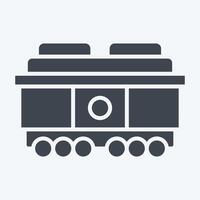 Icon Freight Car. related to Train Station symbol. glyph style. simple design illustration vector