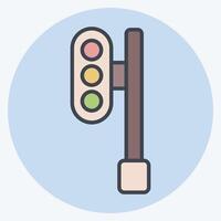 icono tren tráfico. relacionado a tren estación símbolo. color compañero estilo. sencillo diseño ilustración vector